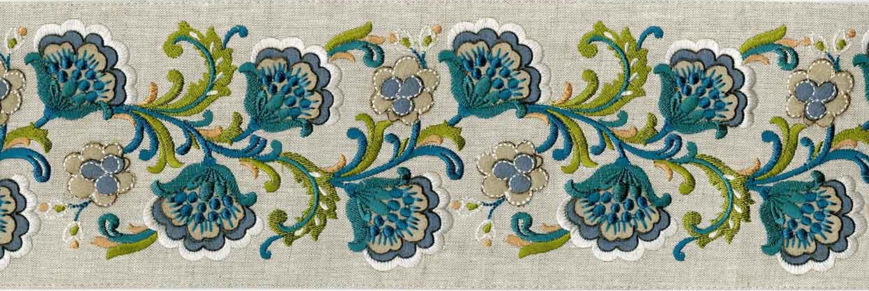 Picture of CLARINDA EMB. TAPE-TEAL